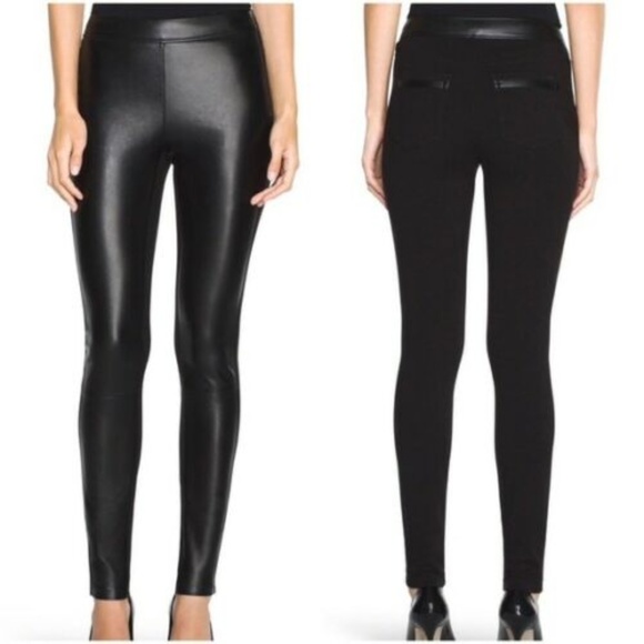 white house black market faux leather pants